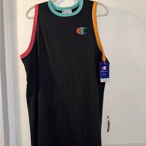Champion Black Sleeveless Tee Summer Dress NWT